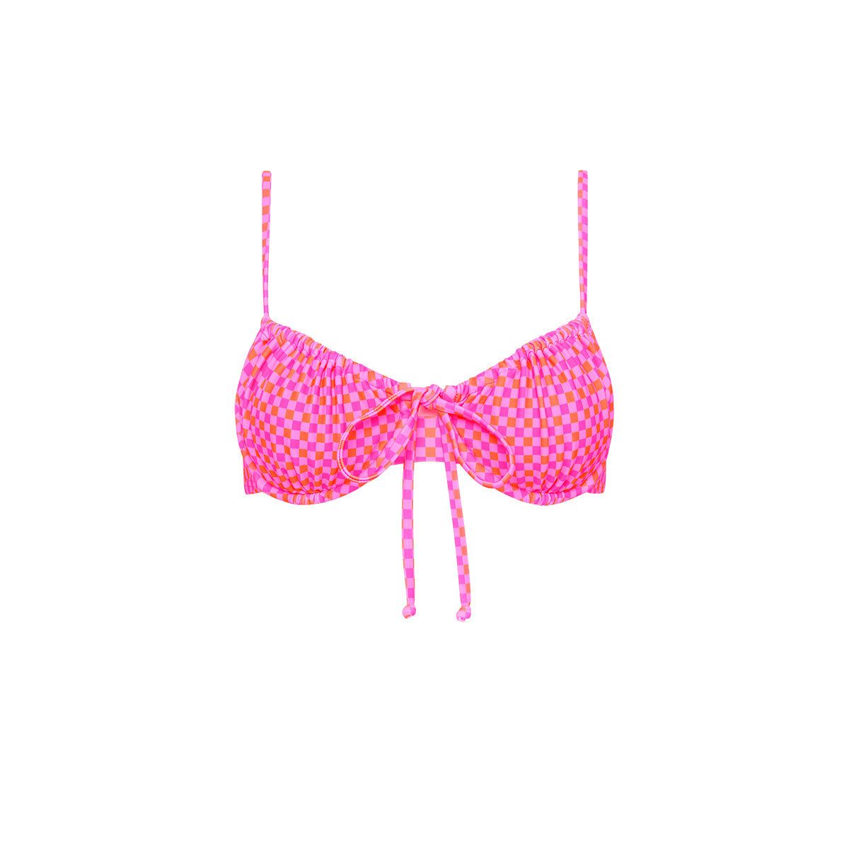 Ruched Underwire Bra Bikini Top - Pinky Promise sold by Kulani Kinis