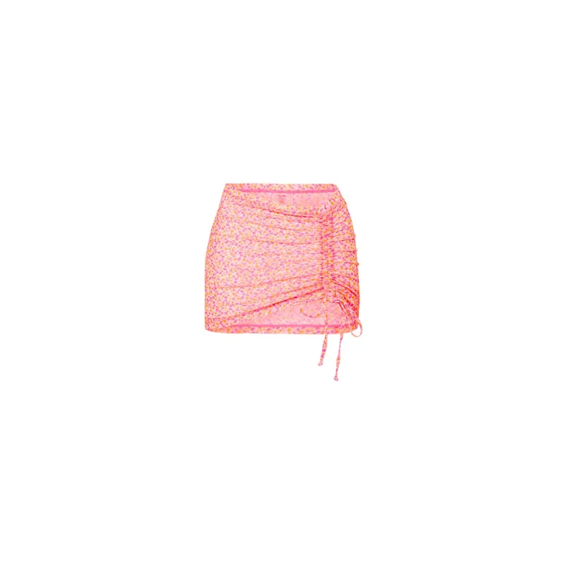 Ruched Mesh Mini Skirt - Sherbet Shimmer sold by Kulani Kinis