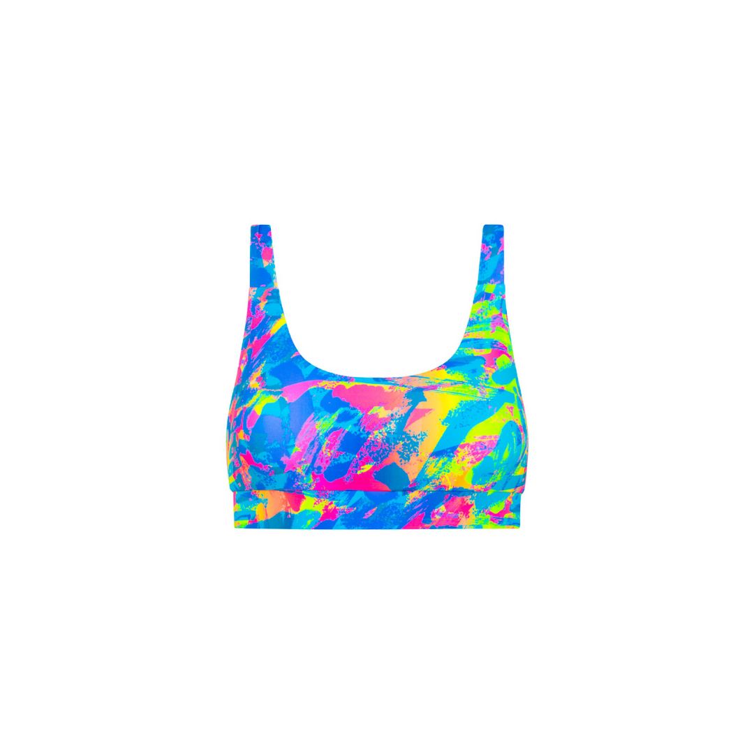 Active Cross Back Crop Top - Moon Lagoon sold by Kulani Kinis