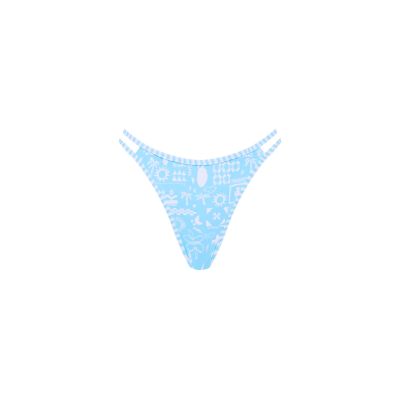 Twin Strap Cheeky Bikini Bottom - Cloud Kisses sold by Kulani Kinis