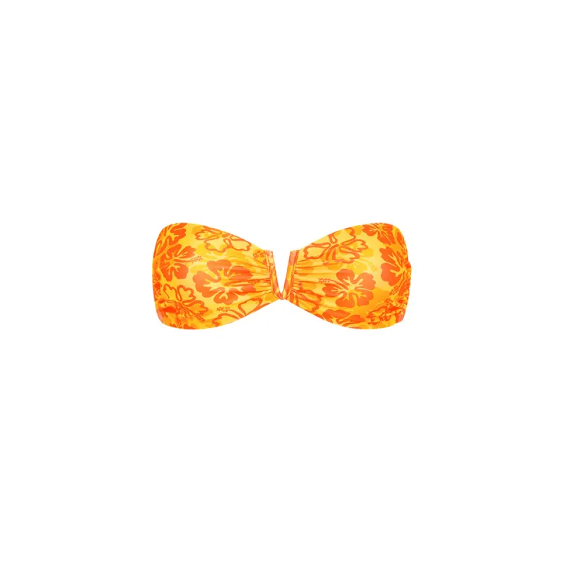 V Strapless Bandeau Bikini Top - Tangerine Dreams sold by Kulani Kinis
