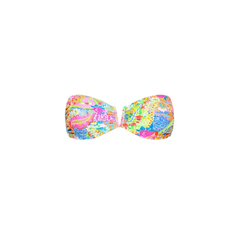 V Strapless Bandeau Bikini Top - Dreamscape sold by Kulani Kinis