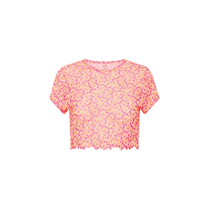 Mesh Cropped Tee - Sherbet Shimmer made by Kulani Kinis