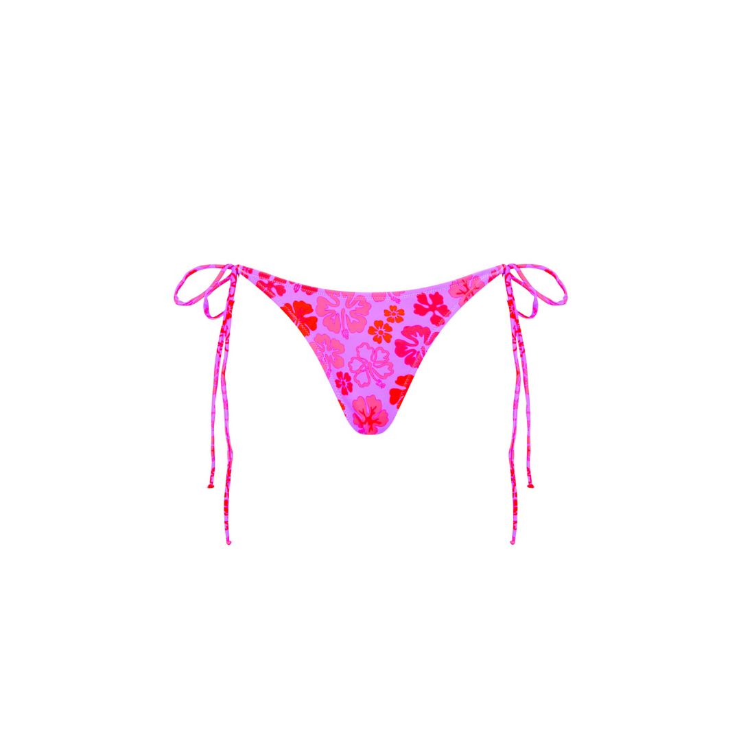 Full Coverage Tie Side Bikini Bottom - Cherry Berry sold by Kulani Kinis