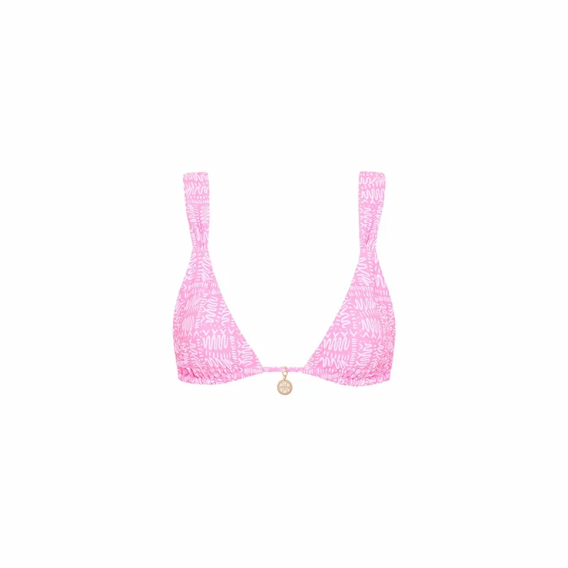 Slide Bralette Bikini Top - Strawberry Milkshake sold by Kulani Kinis