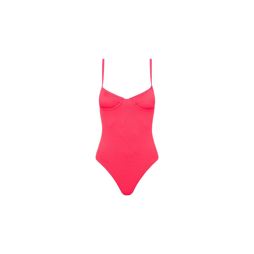 Underwire Cheeky One Piece - Watermelon Ribbed sold by Kulani Kinis