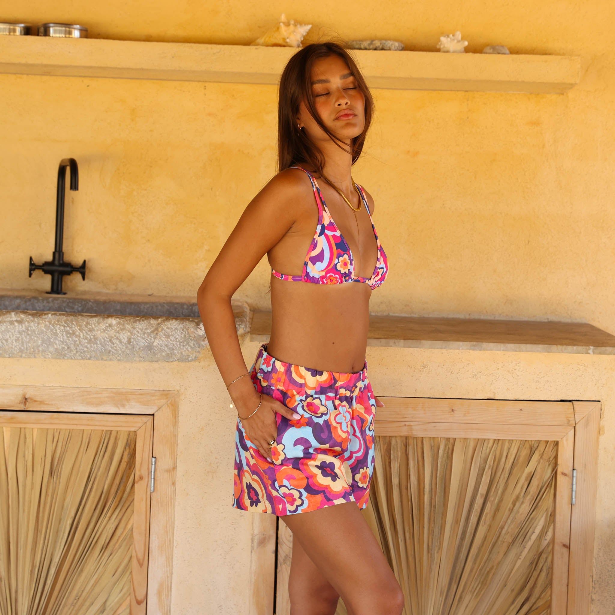 Relaxed Linen Shorts - Tipsy Dip sold by Kulani Kinis product image thumbnail 4