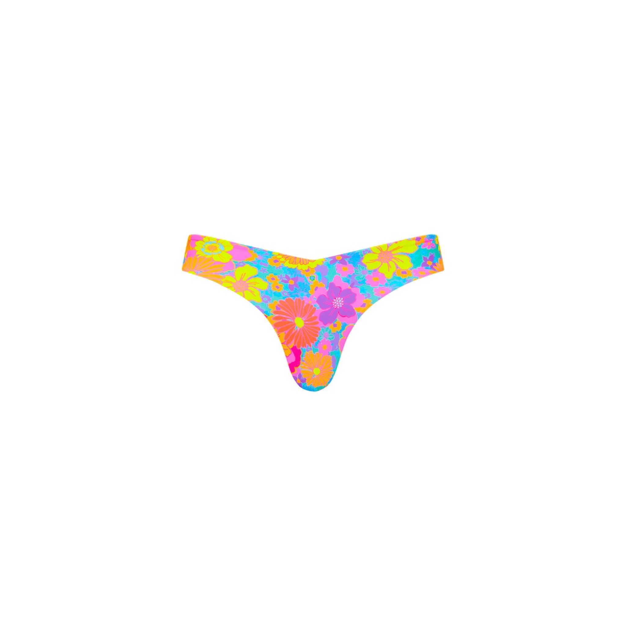 Cheeky V Bikini Bottom - Bermuda Bloom sold by Kulani Kinis