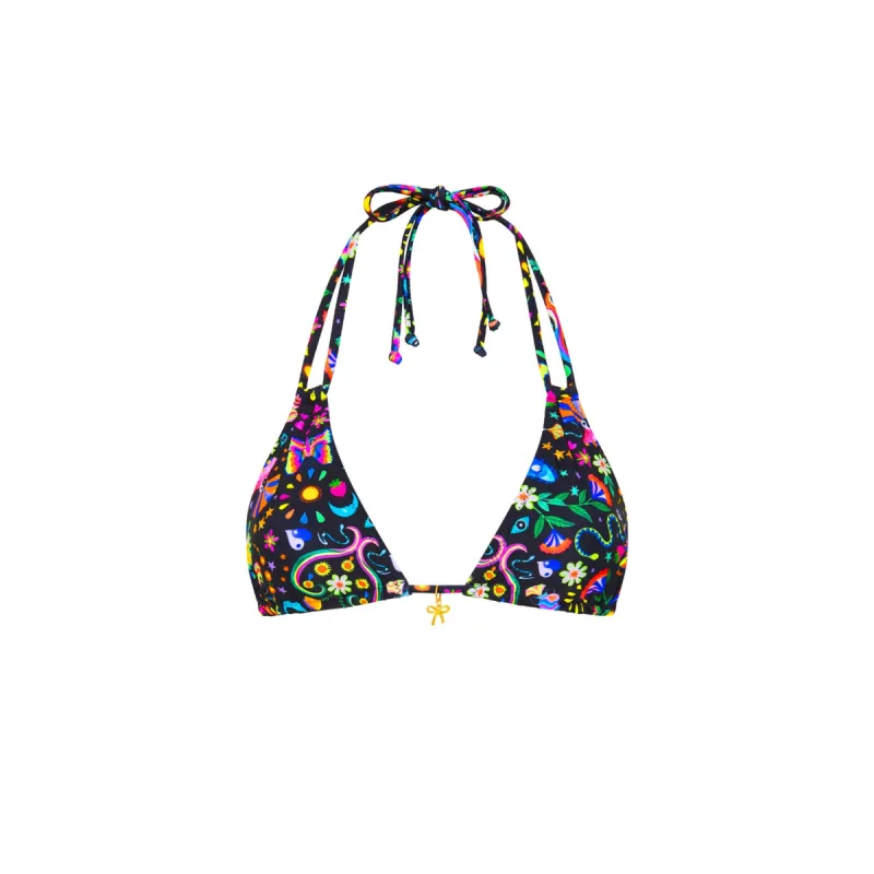 Halter Bralette Bikini Top - Midnight Drive sold by Kulani Kinis