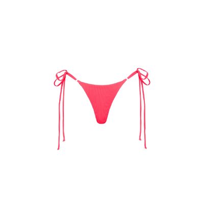 Thong Tie Side Bikini Bottom - Watermelon Ribbed sold by Kulani Kinis