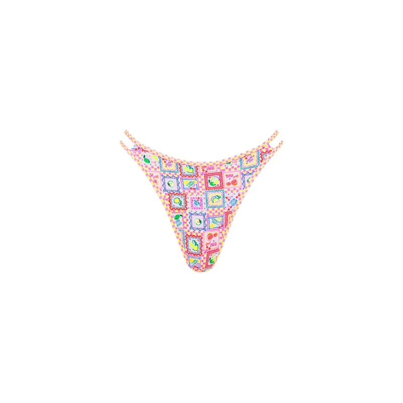 Twin Strap Cheeky Bikini Bottom - Citron Coast sold by Kulani Kinis