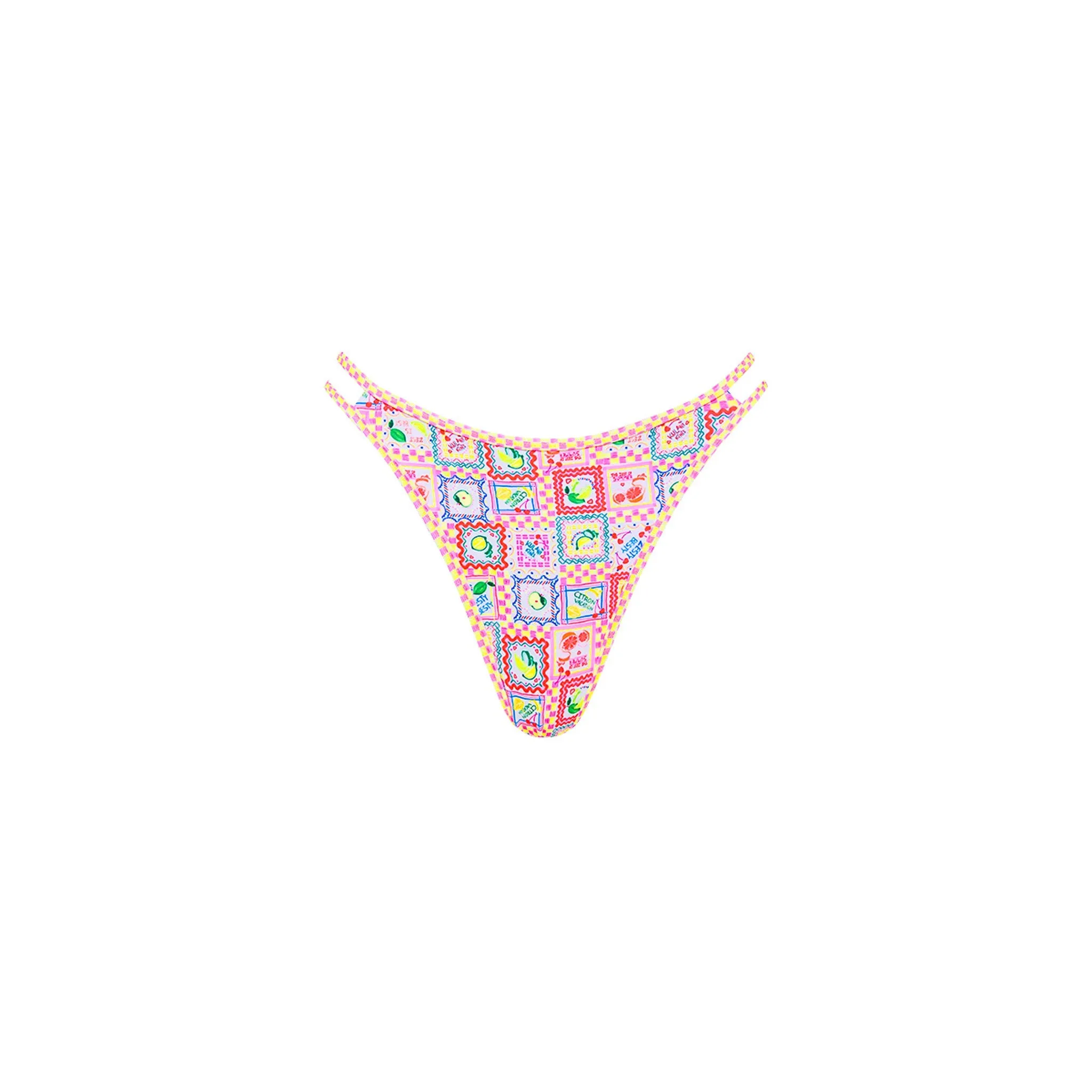 Twin Strap Cheeky Bikini Bottom - Citron Coast sold by Kulani Kinis