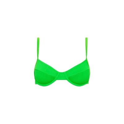 Ditzy Underwire Bra Bikini Top - Peppermint Ribbed sold by Kulani Kinis