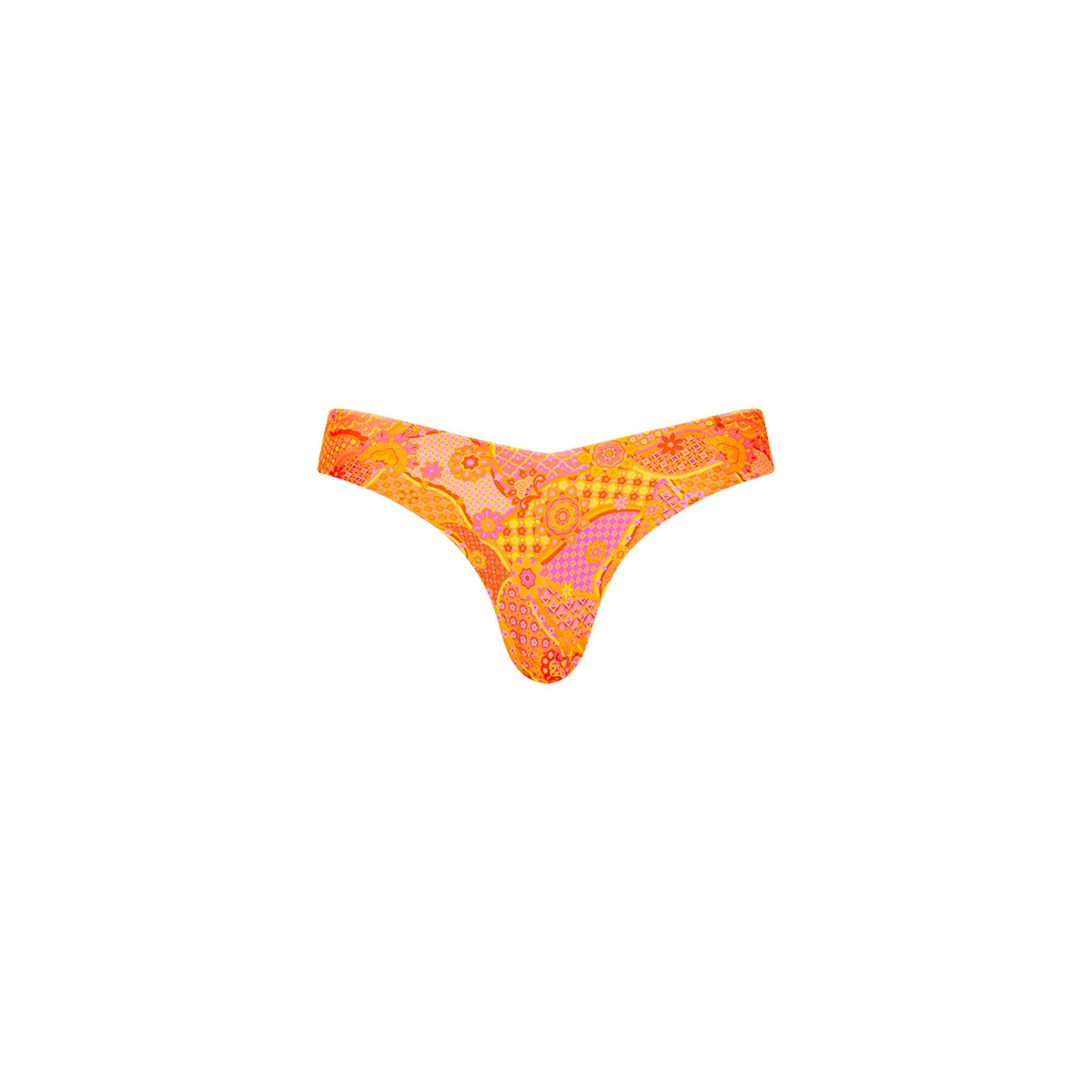 Cheeky V Bikini Bottom - Citrus Sunrise sold by Kulani Kinis