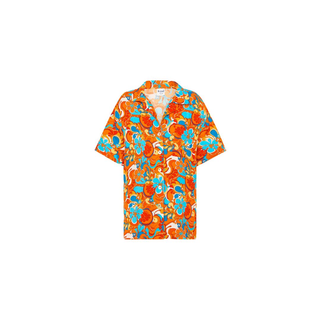 Oversized Linen Shirt - Mango Magic sold by Kulani Kinis