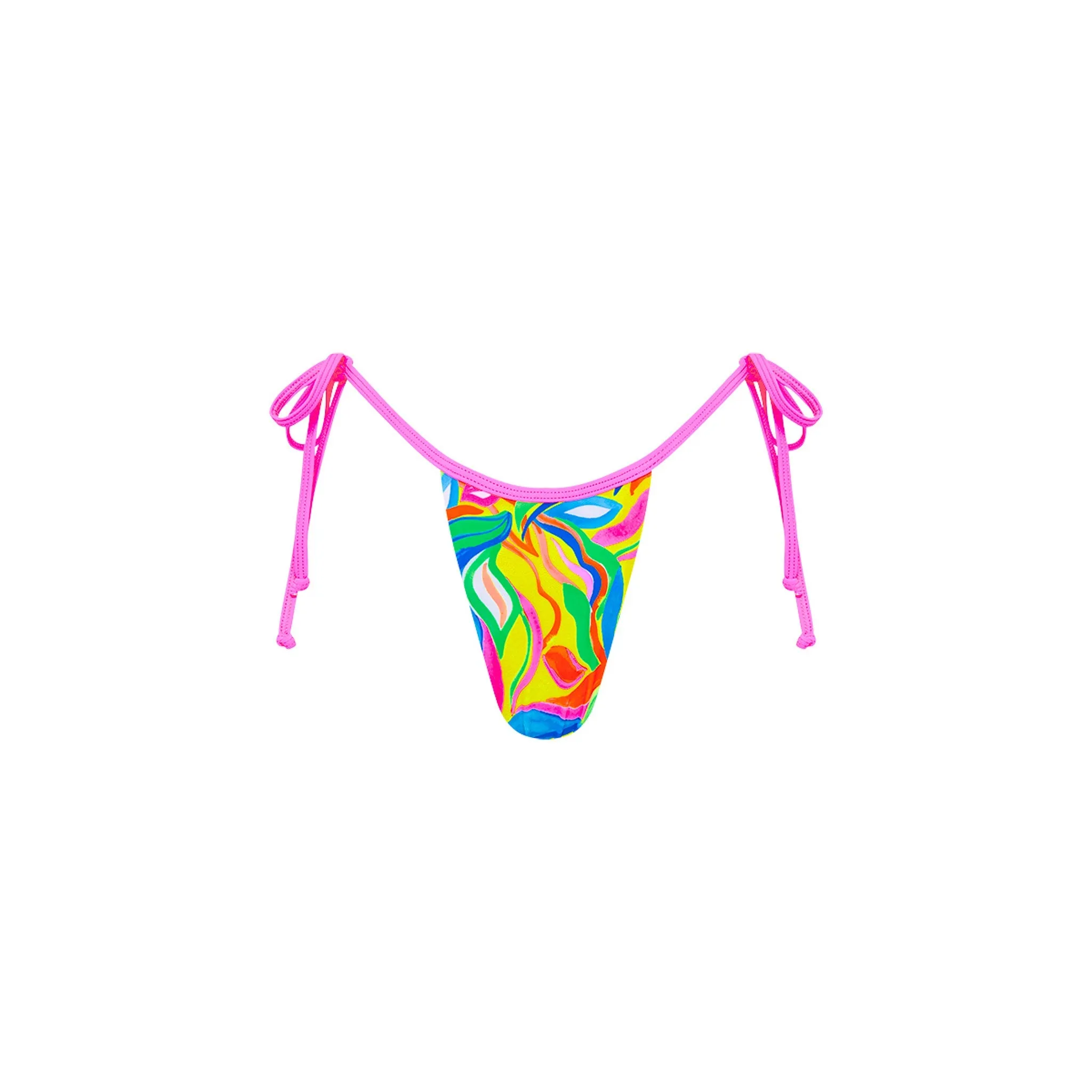 Micro Thong Tie Side Bikini Bottom - Tropical Illusion sold by Kulani Kinis