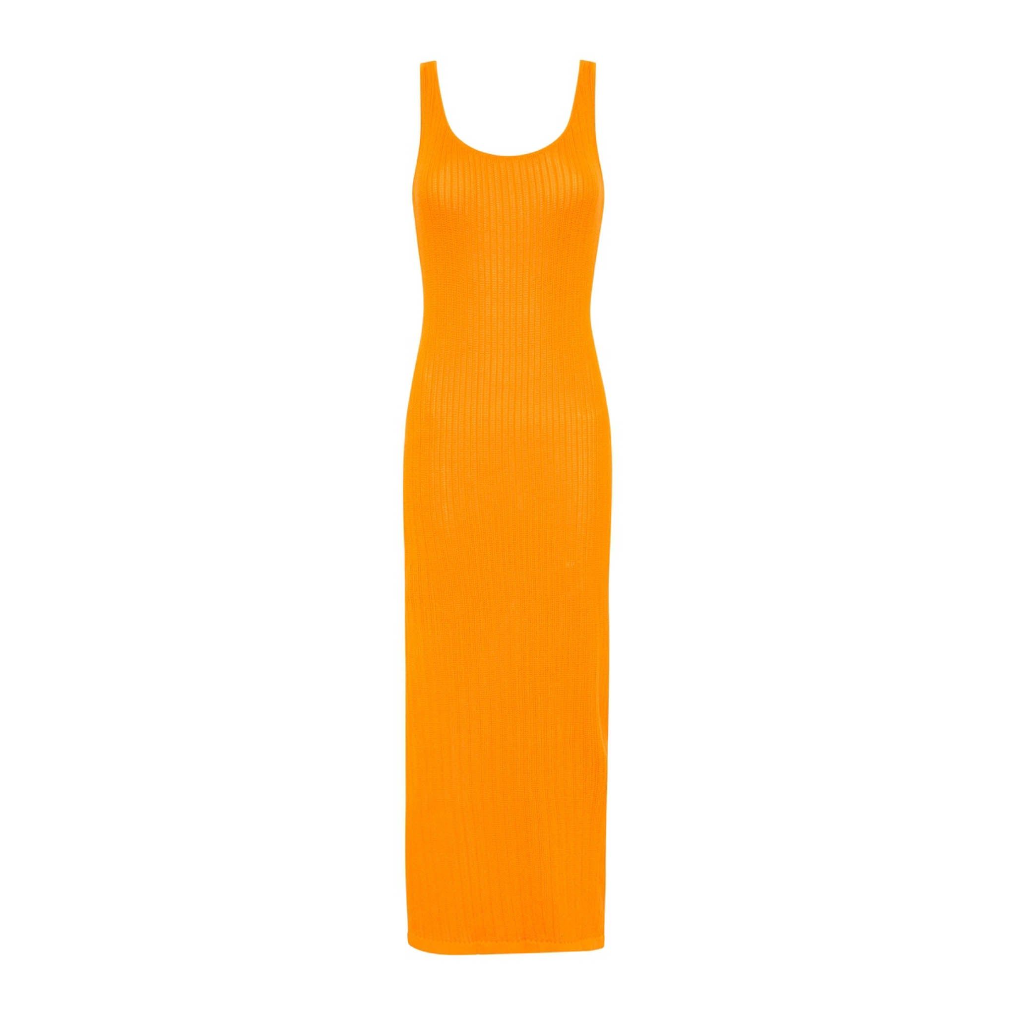 Knit Low-Back Midi Dress - Tangerine sold by Kulani Kinis