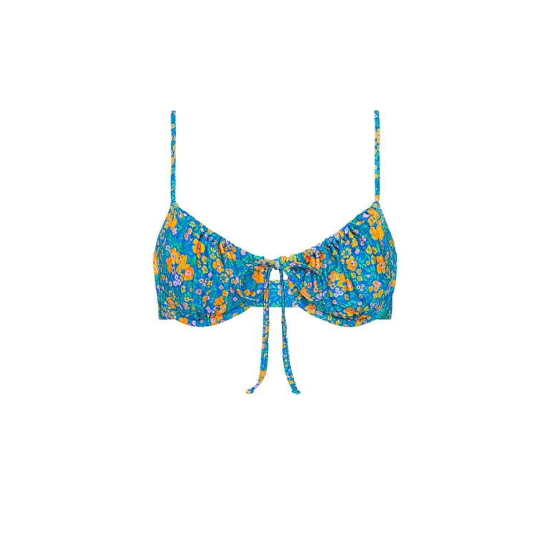 Ruched Underwire Bra Bikini Top - Ocean Potion sold by Kulani Kinis