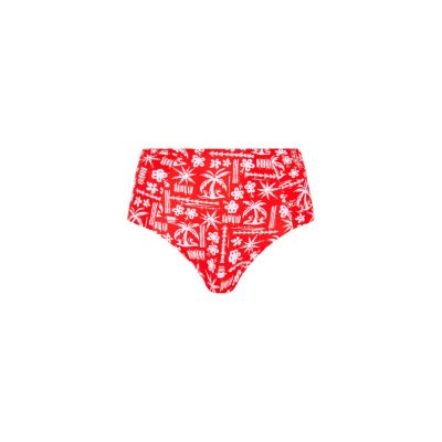 High Waist Panel Bikini Bottom - Hula Hibiscus sold by Kulani Kinis