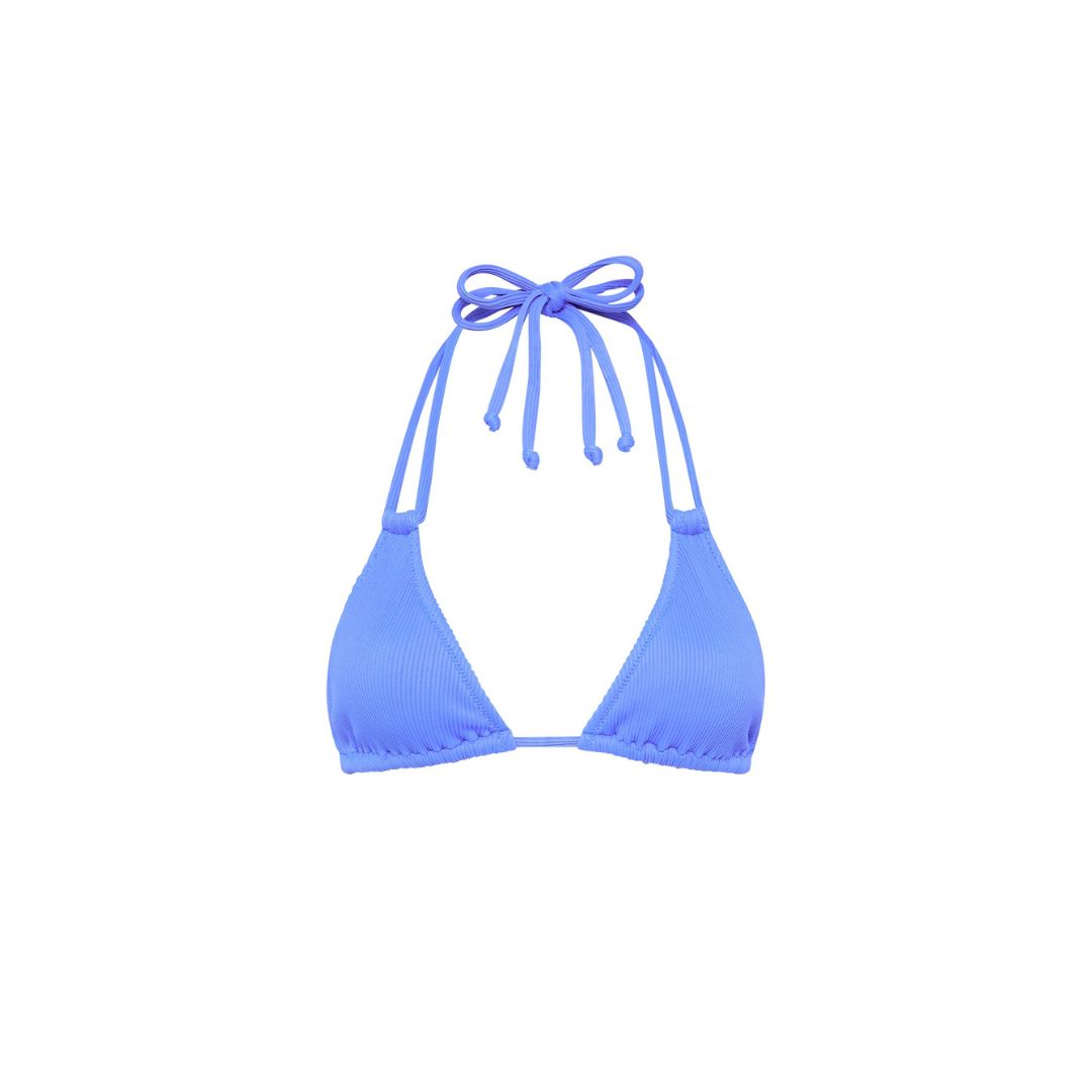 Halter Bralette Bikini Top - Breezy Blue Ribbed sold by Kulani Kinis