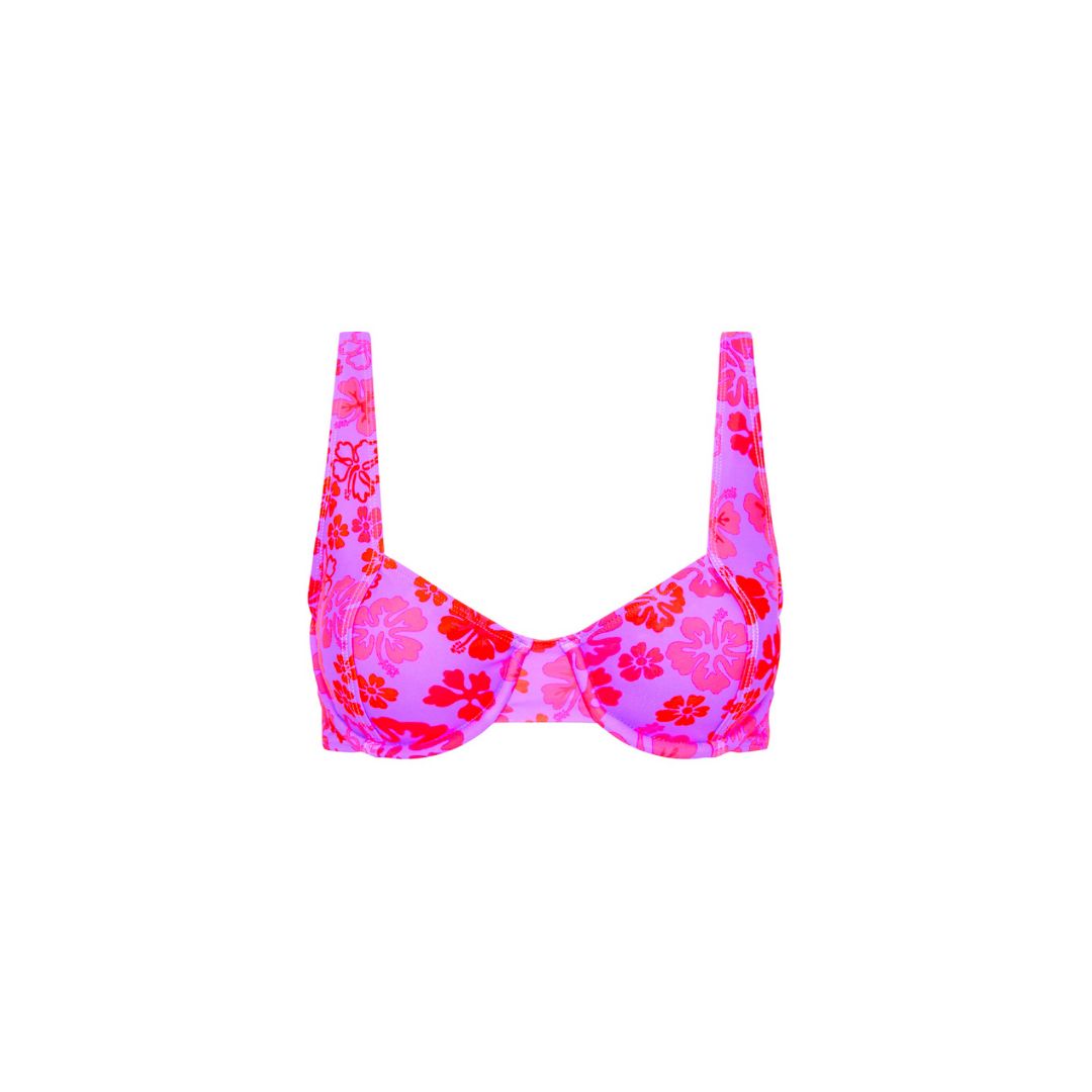 Underwire Bralette Bikini Top - Cherry Berry sold by Kulani Kinis