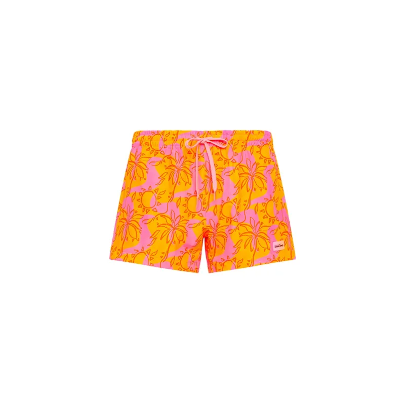 Men's 4" Stretch Swim Trunks - Sangria Swirl sold by Kulani Kinis