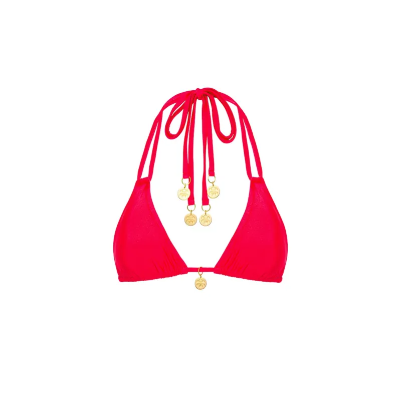 Halter Bralette Bikini Top - Neon Rose sold by Kulani Kinis