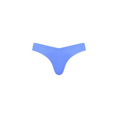 Cheeky V Bikini Bottom - Breezy Blue Ribbed sold by Kulani Kinis