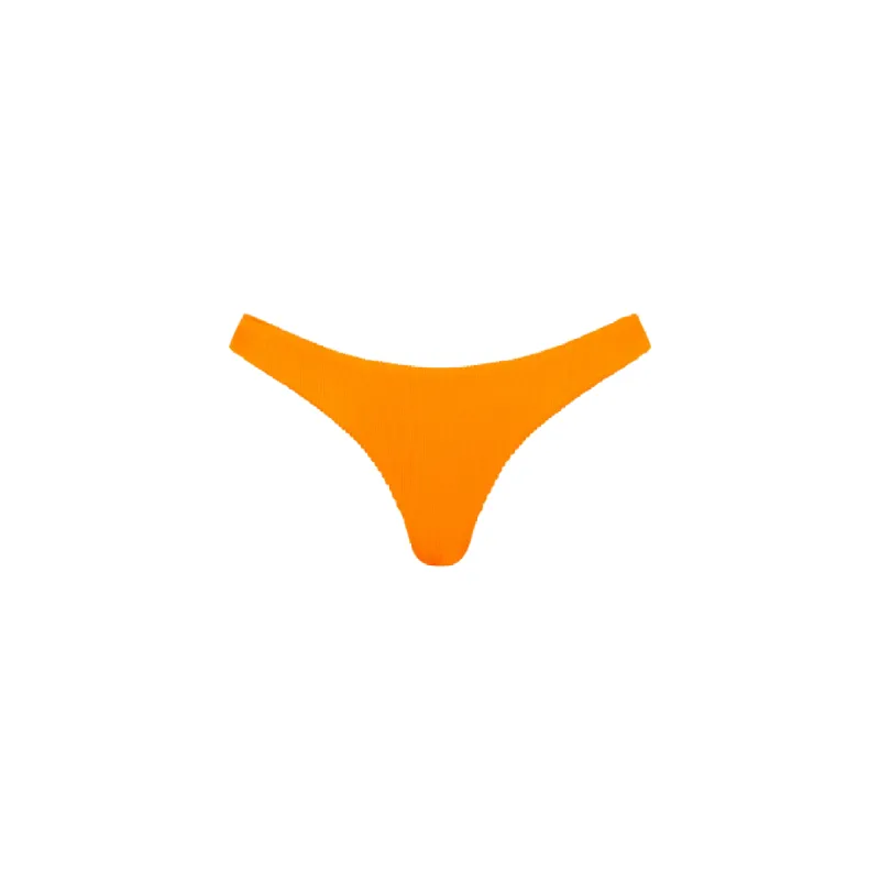 Minimal Full Coverage Bikini Bottom - Papaya Ribbed sold by Kulani Kinis