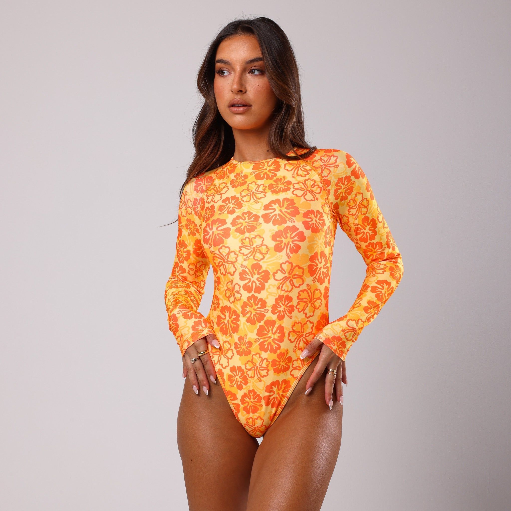 Long Sleeve Surf Suit - Tangerine Dreams sold by Kulani Kinis product image thumbnail 4