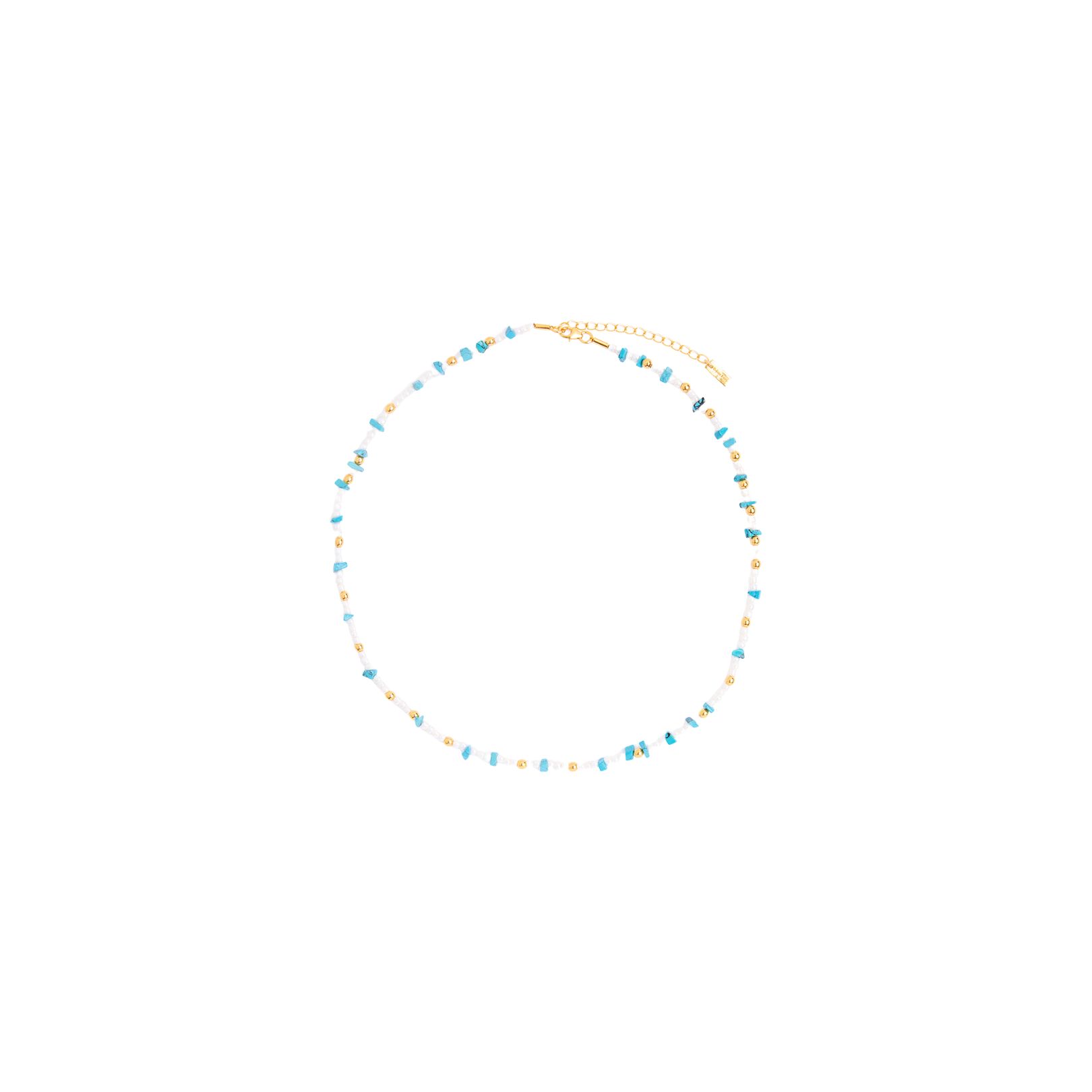 Beaded Gem Necklace - Turquoise sold by Kulani Kinis