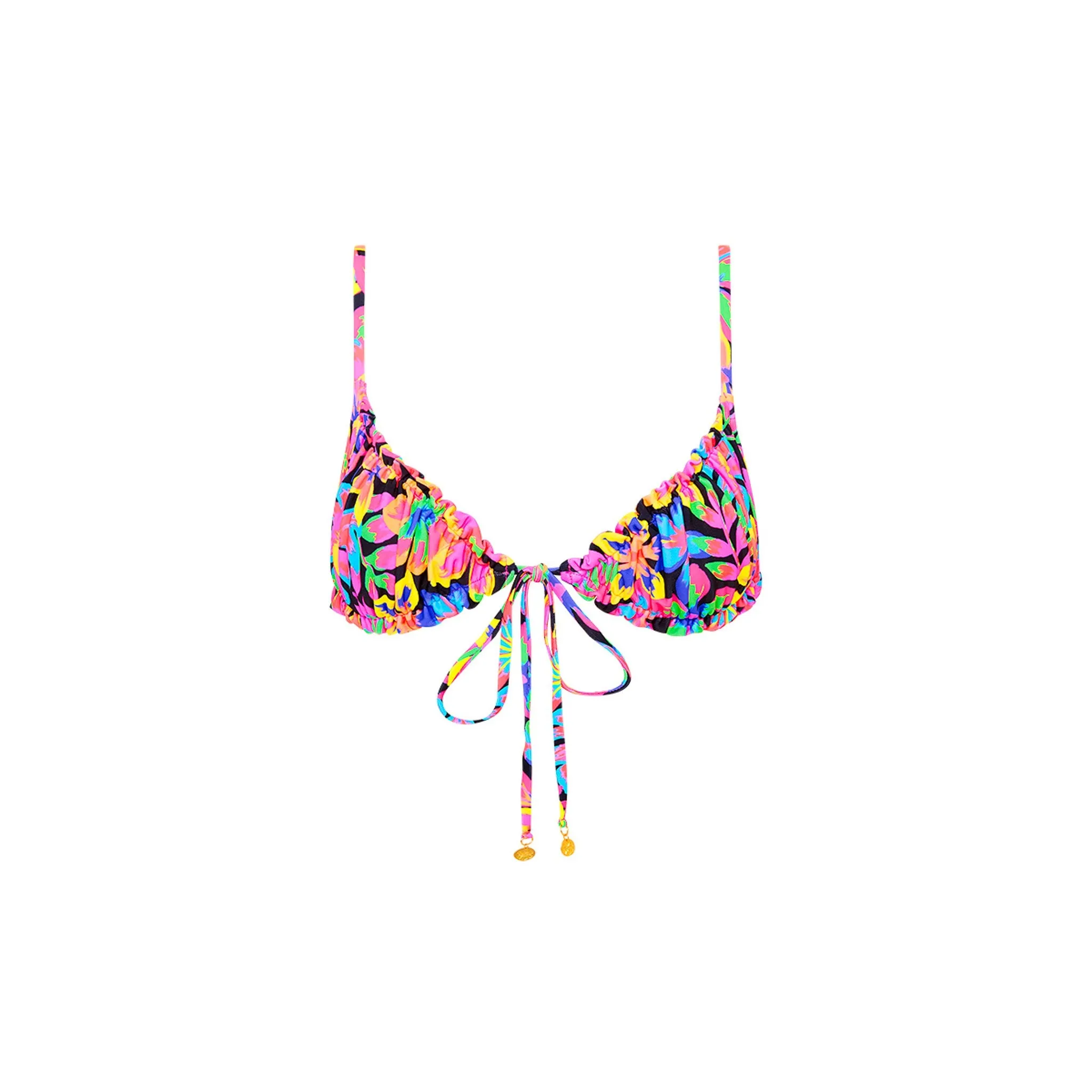 Ruched Bralette Bikini Top - Disco Doll sold by Kulani Kinis