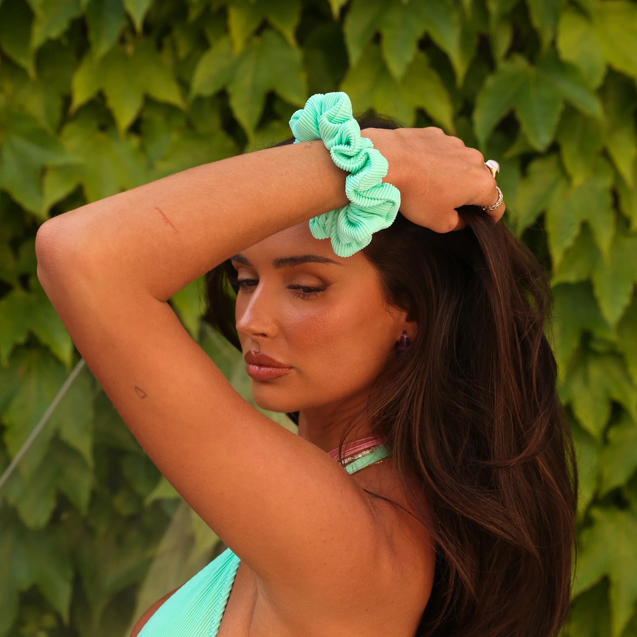 Scrunchie - Turquoise Mint Ribbed sold by Kulani Kinis product image thumbnail 4