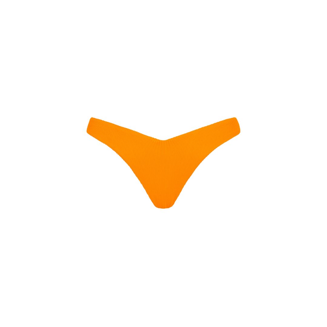 Y Cheeky Bikini Bottom - Papaya Ribbed sold by Kulani Kinis