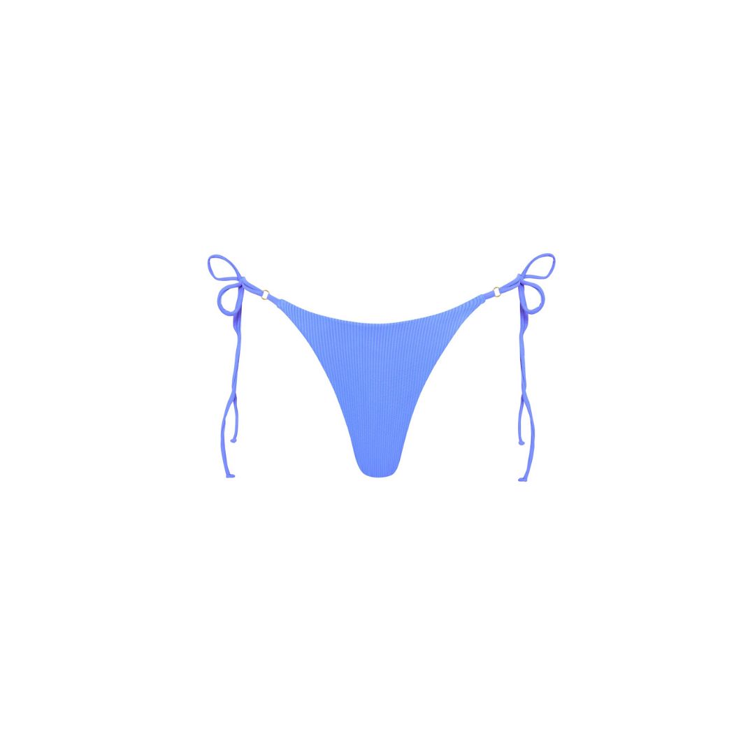 Thong Tie Side Bikini Bottom - Breezy Blue Ribbed sold by Kulani Kinis