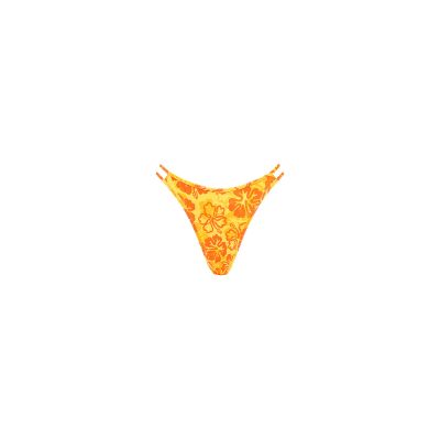 Twin Strap Cheeky Bikini Bottom - Tangerine Dreams sold by Kulani Kinis