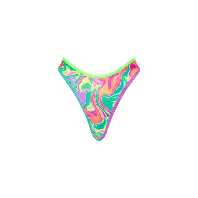 High Leg Thong Bikini Bottom - Calypso Castaway sold by Kulani Kinis