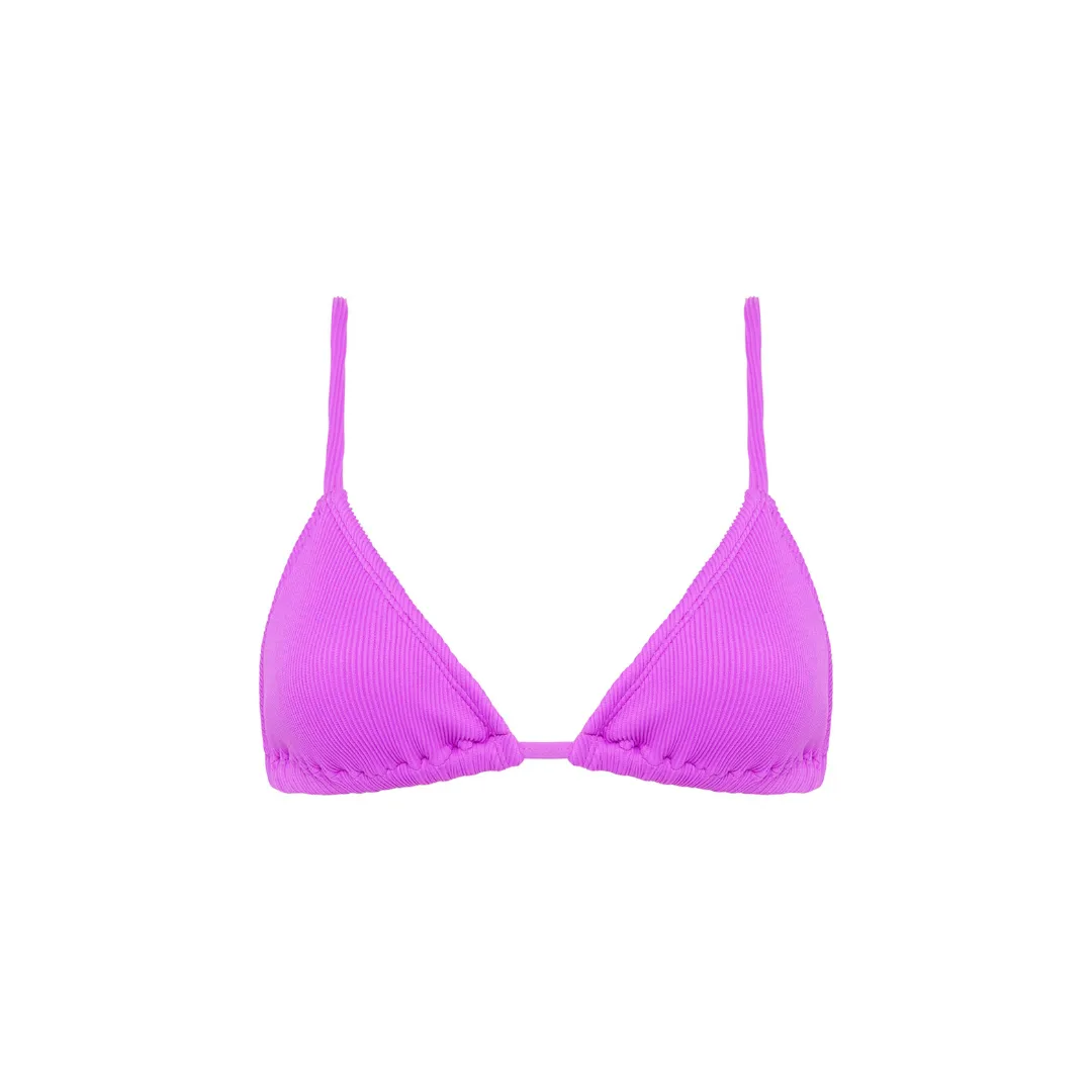 Bralette Bikini Top - Electric Violet Ribbed sold by Kulani Kinis