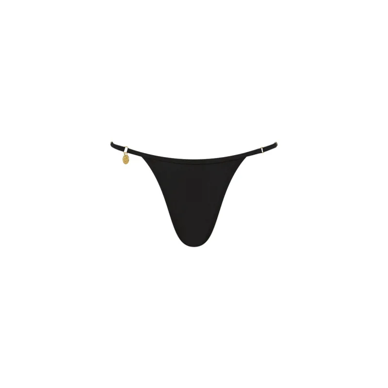 Charm Adjustable Cheeky Bikini Bottom - Moonlight Black sold by Kulani Kinis