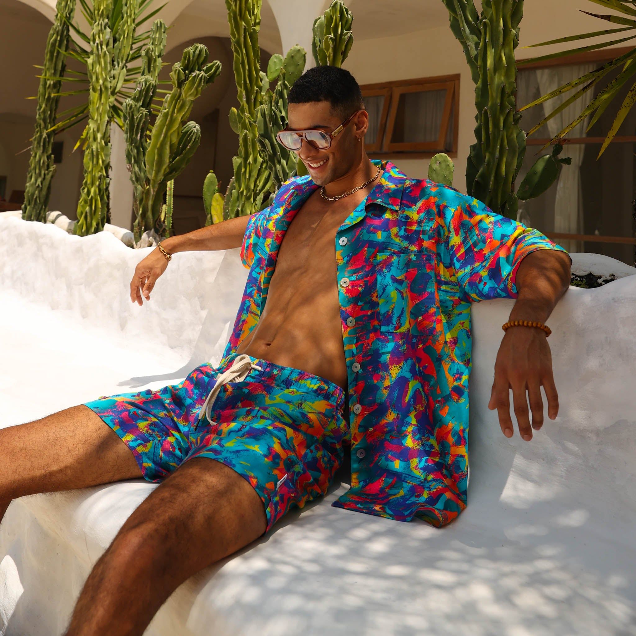 Oversized Linen Shirt - Moon Lagoon sold by Kulani Kinis product image thumbnail 3