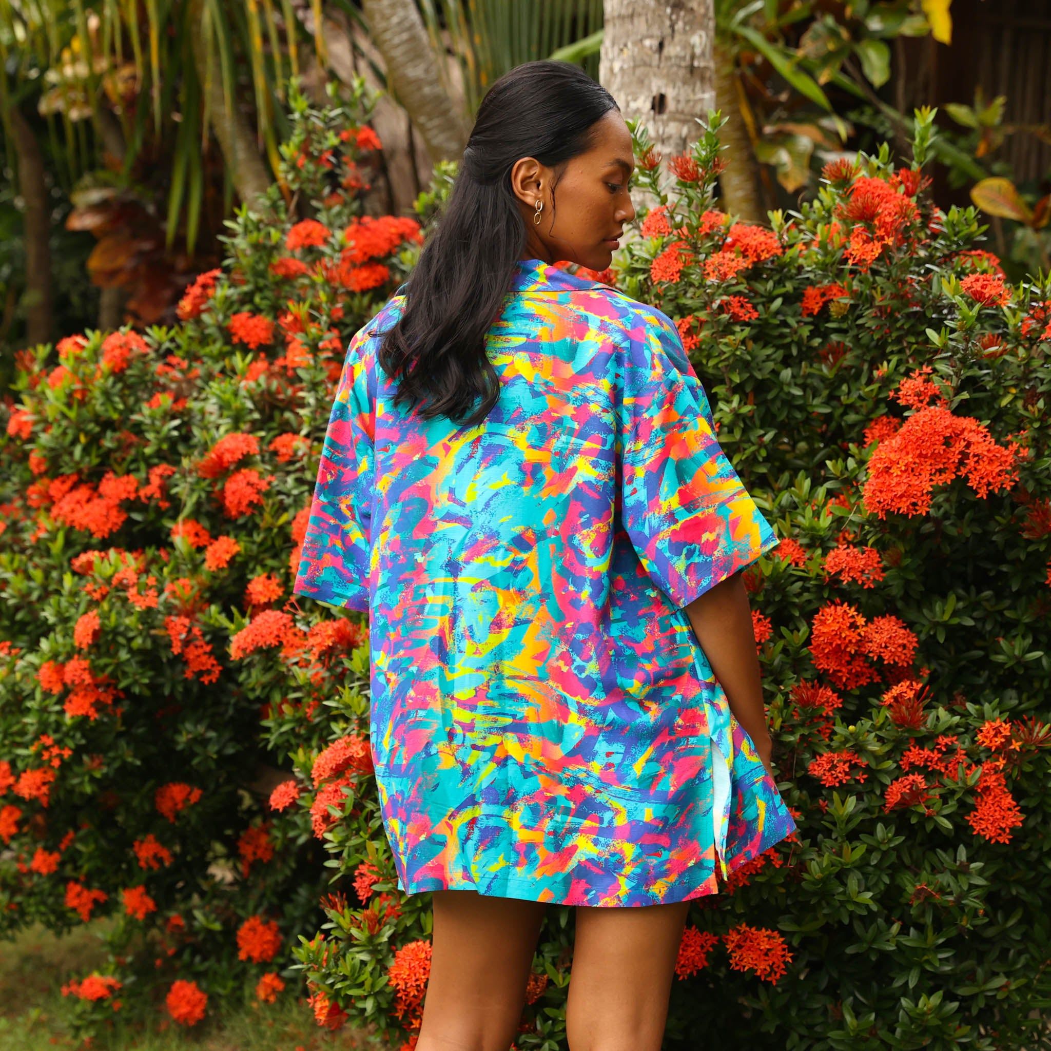 Oversized Linen Shirt - Moon Lagoon sold by Kulani Kinis product image thumbnail 4