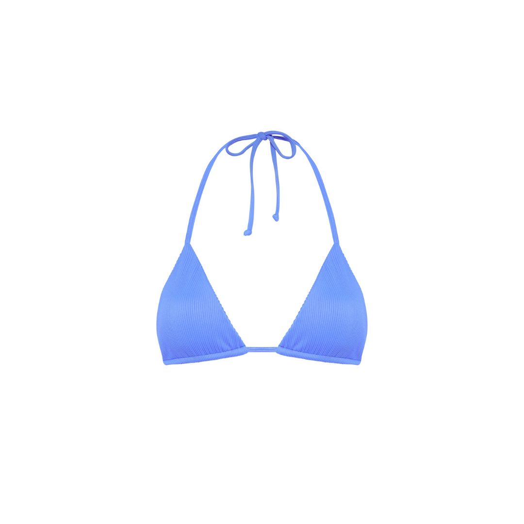 Slide Triangle Bikini Top - Breezy Blue Ribbed sold by Kulani Kinis