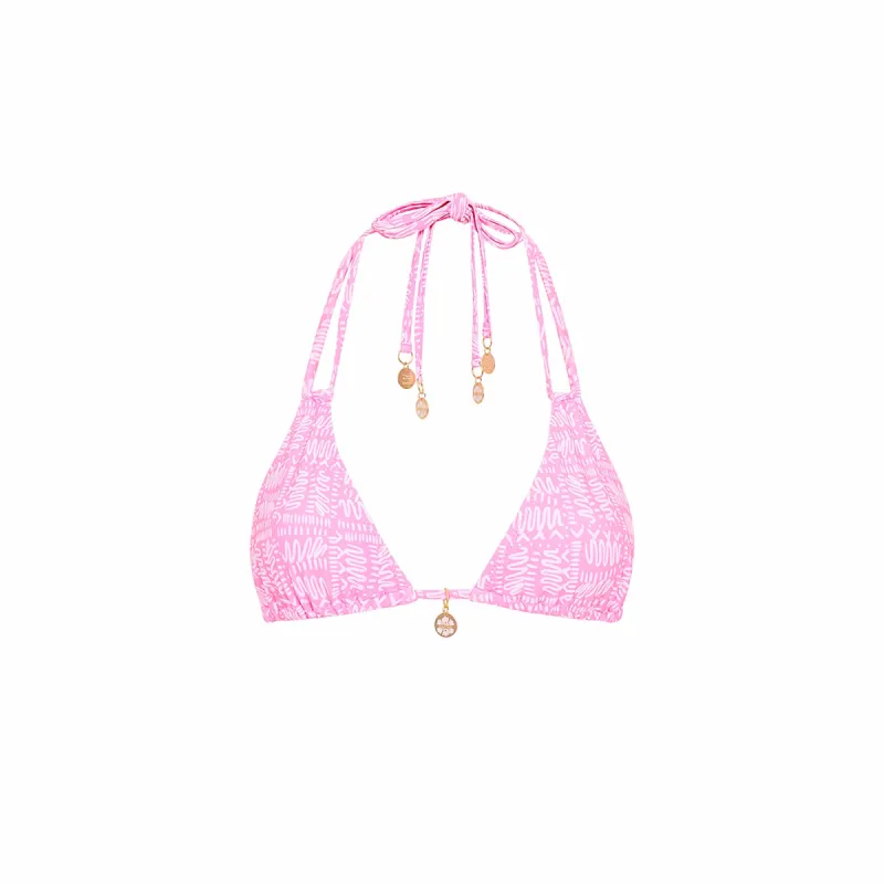 Halter Bralette Bikini Top - Strawberry Milkshake sold by Kulani Kinis