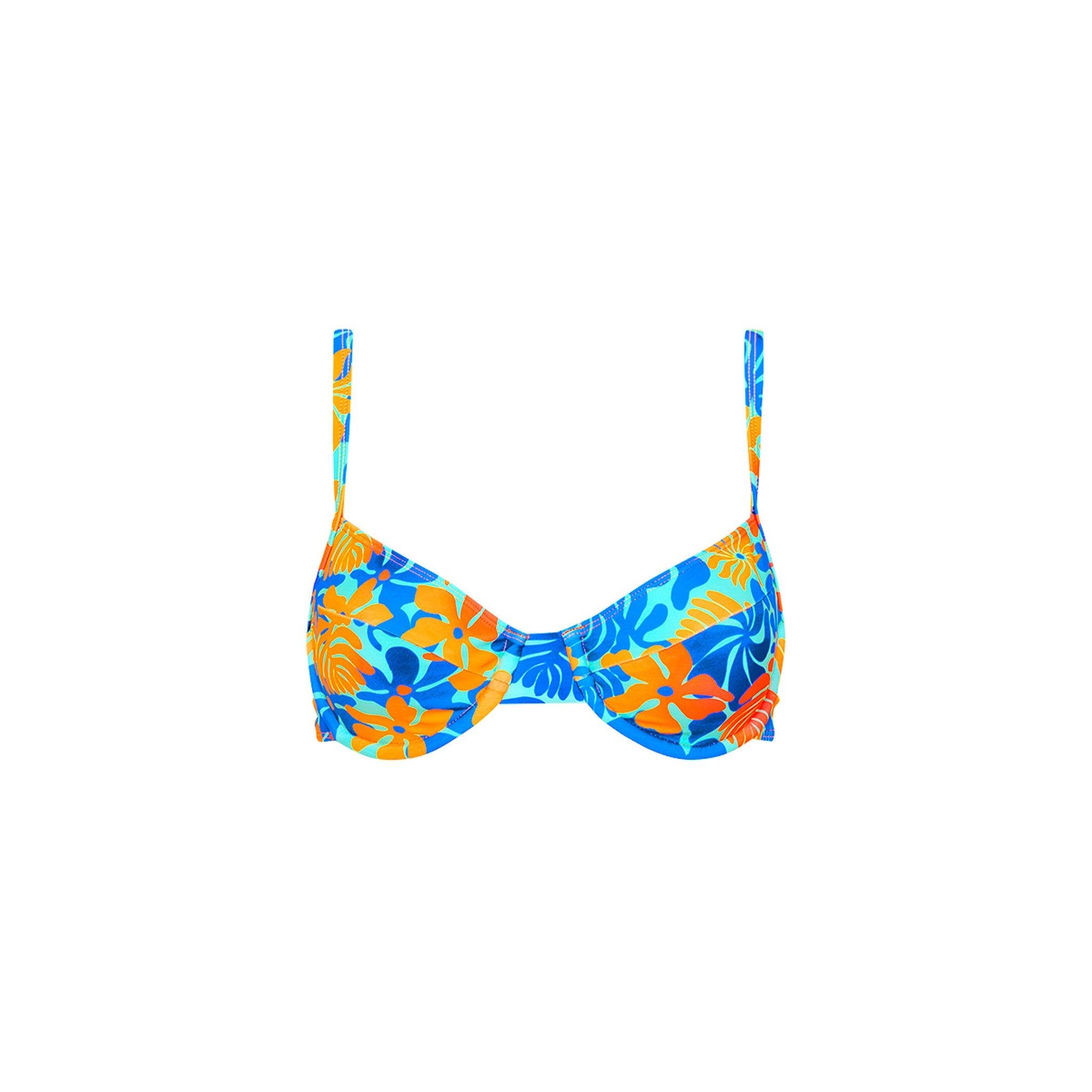 Ditzy Underwire Bra Bikini Top - Azure sold by Kulani Kinis