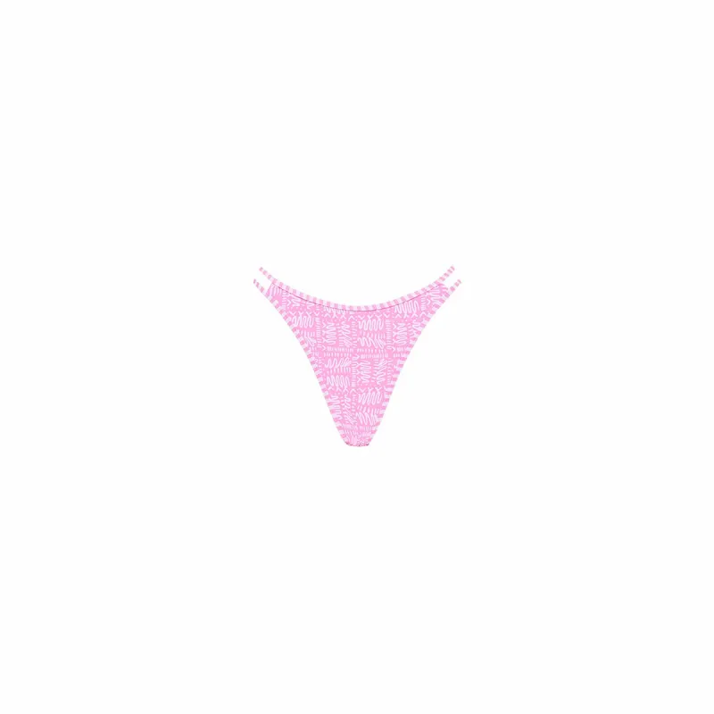 Twin Strap Cheeky Bikini Bottom - Strawberry Milkshake sold by Kulani Kinis
