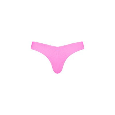 Cheeky V Bikini Bottom - Bubblegum Pink Ribbed sold by Kulani Kinis