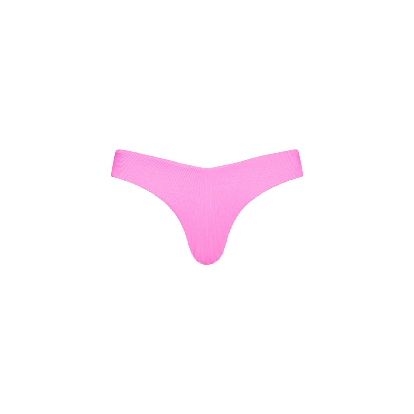 Cheeky V Bikini Bottom - Bubblegum Pink Ribbed sold by Kulani Kinis