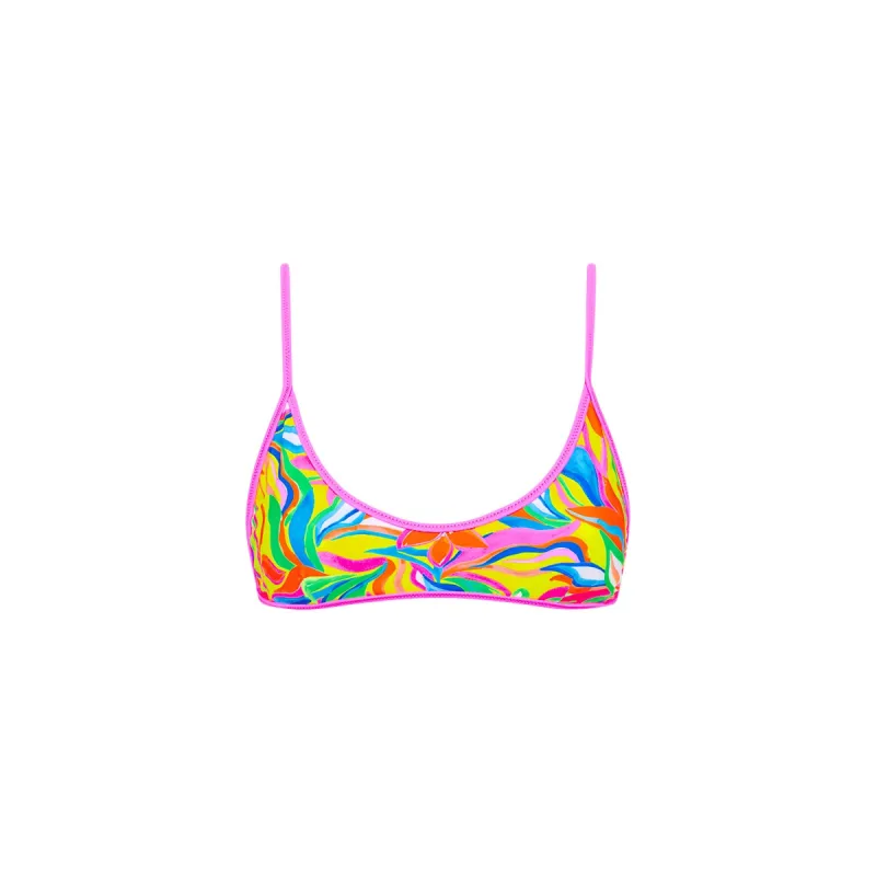 Minimal Tie Back Bikini Top - Tropical Illusion sold by Kulani Kinis