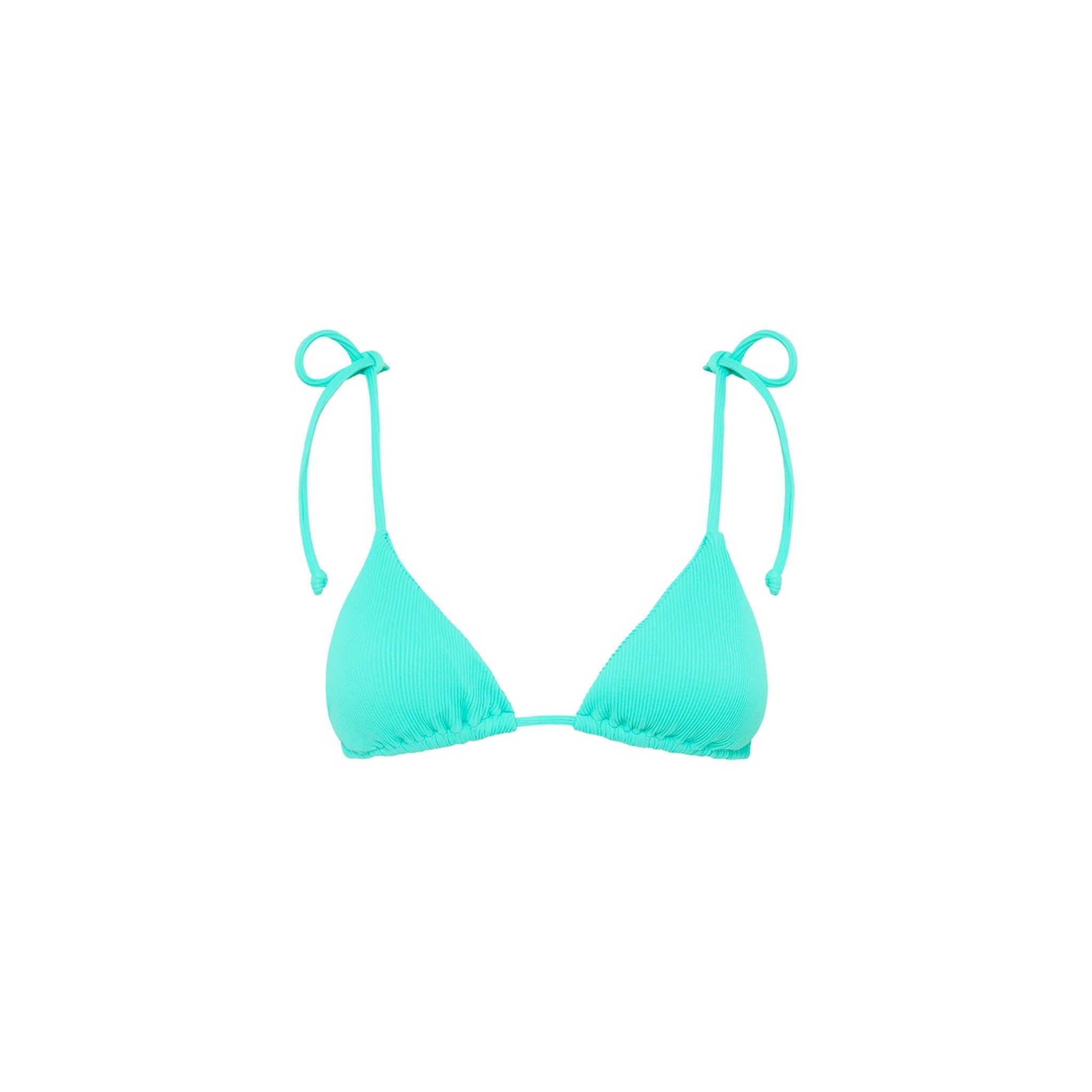 Padded Bralette Bikini Top - Aqua Ribbed sold by Kulani Kinis