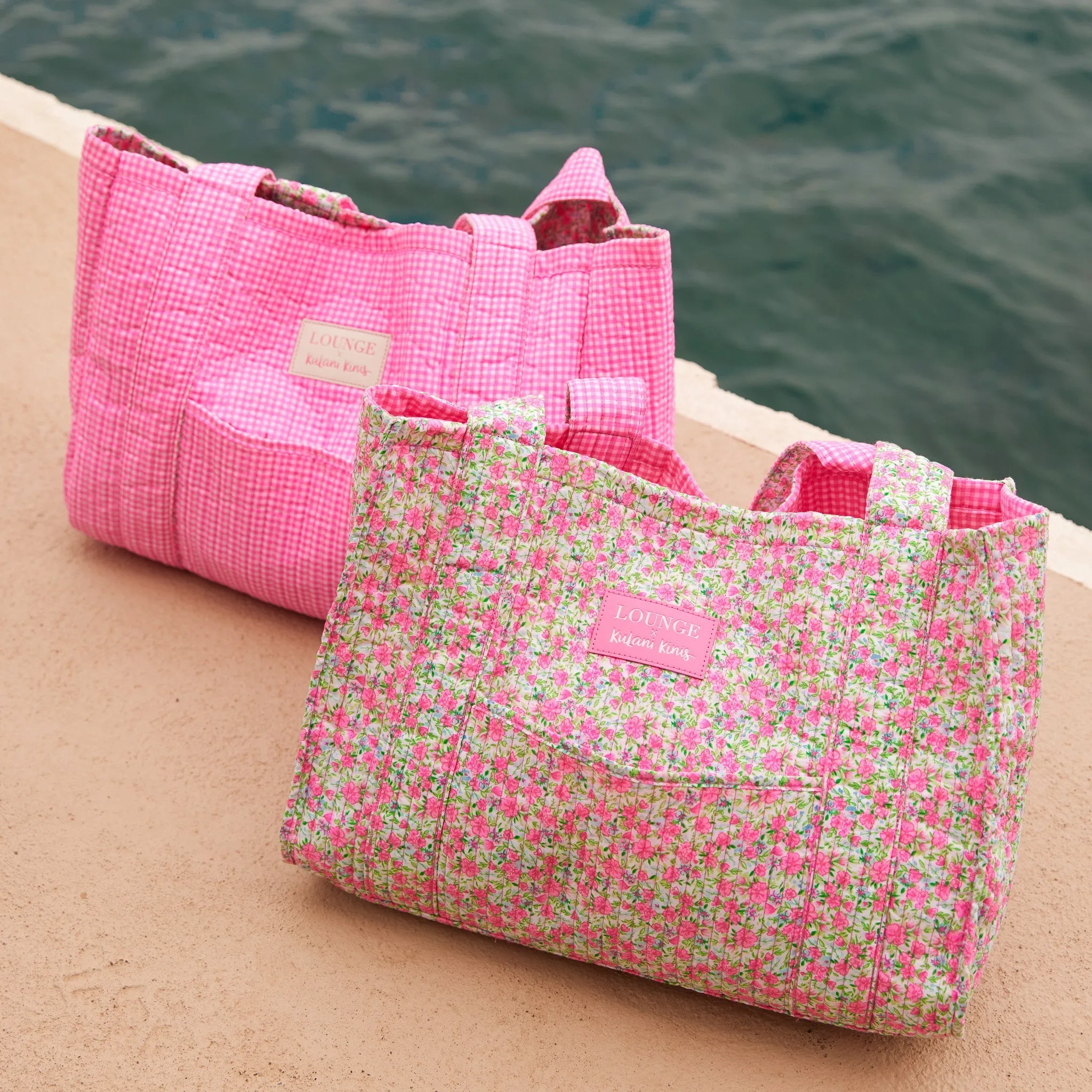 Quilted Tote Bag - Sweet Pea (Preview) sold by Kulani Kinis product image thumbnail 3